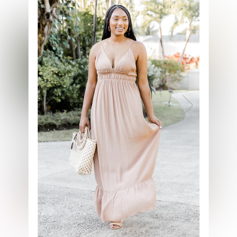 Pink lily maxi dress